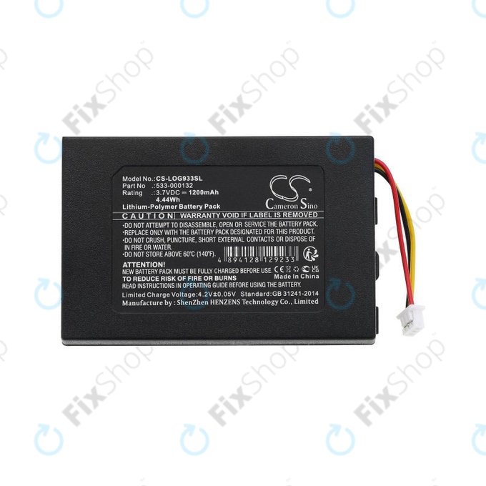 Baterie pro Logitech G533, G933, 1200mAh, Li-Pol, 3.7V, 533-000132, HQ
