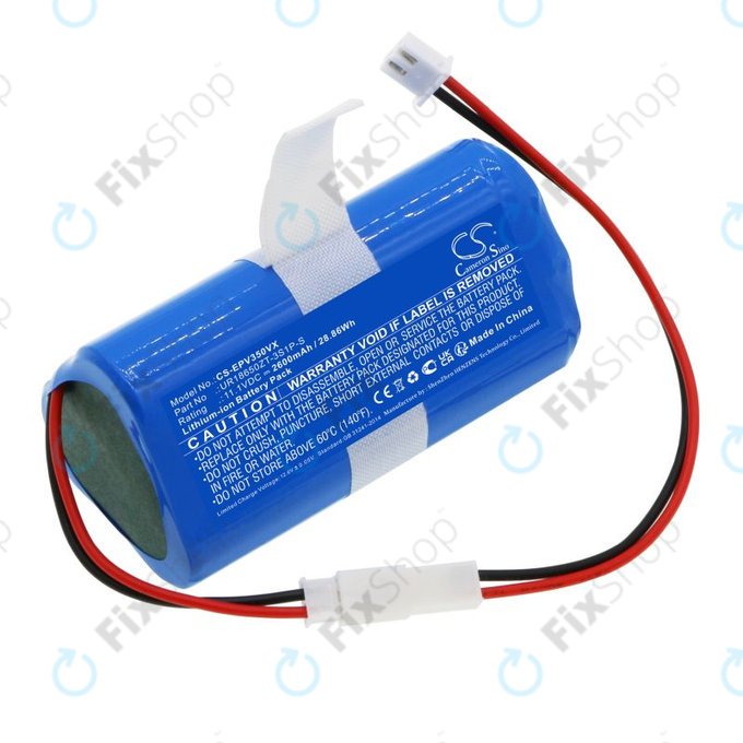 Baterie pro Electropan Ilife V3S, 2600mAh, Li-Ion, 11.1V, UR18650ZT-3S1P-S, HQ