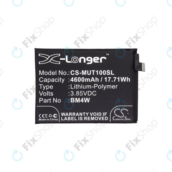 Baterie pro Xiaomi Mi 10T Lite 5G, 4600mAh, Li-Pol, 3.85 V, BM4W, HQ