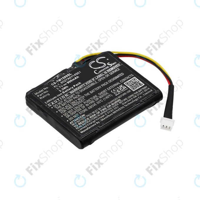 Baterie pro TomTom Via 1405, 900mAh, Li-Ion, 3.7V, 6027A0114501, HQ