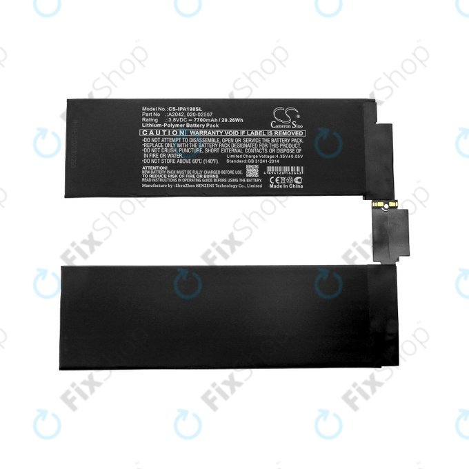 Apple iPad Pro 11.0 (1st Gen 2018) - Baterie A2042, 020-02507 7700mAh HQ