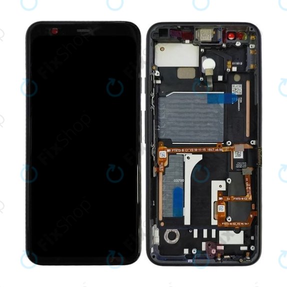 Google Pixel 4 - LCD Displej + Dotykové Sklo + Rám (Just Black) OLED