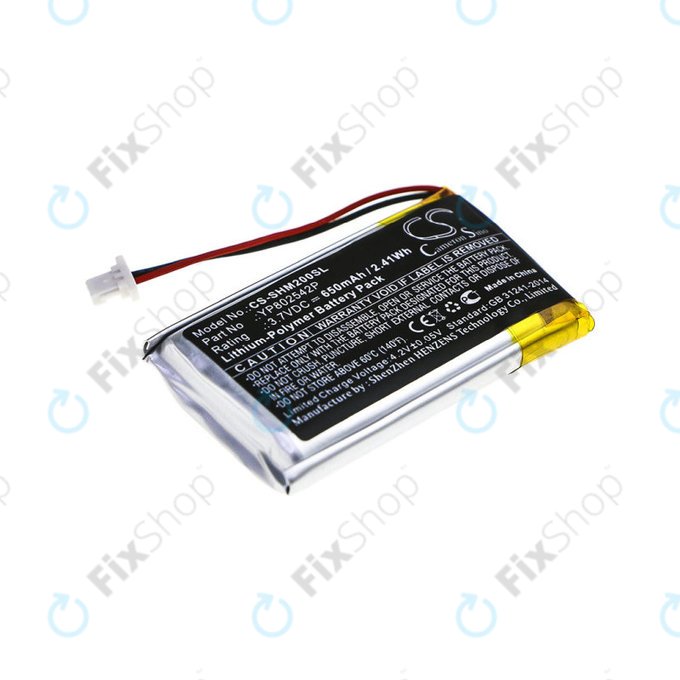Baterie pro Sena SMH-10s, SMH-20s, 650mAh, Li-Pol, 3.7V, YP802542P, HQ