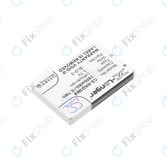 Baterie pro Nokia 7250i, 6610, 6585, 6560, 6200, 6220, 1000mAh, Li-Ion, 3.7V, BLD-3, HQ