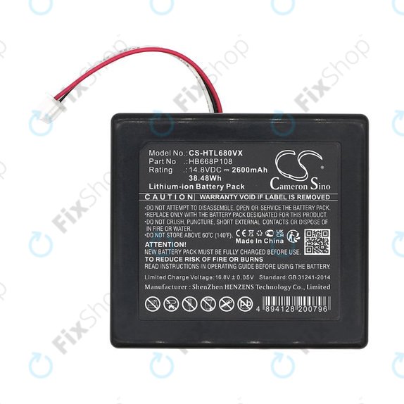 Baterie pro Hobot Legee 668, Legee 669, 2600mAh, Li-Ion, 14.8V, HB668P108, HQ
