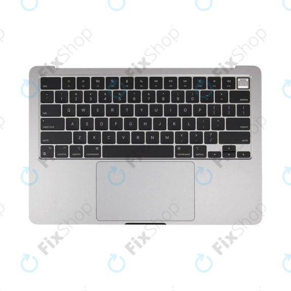 Horní rám klávesnice pro MacBook Air 13", A3113 (2024), s klávesnicí US a baterií, Space Gray, 661-40227, Genuine Apple