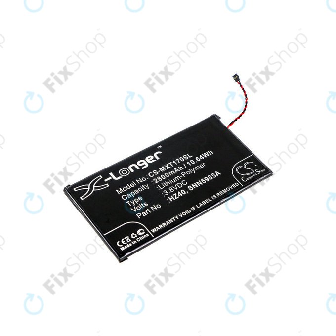 Baterie pro Motorola Moto Z2 Play XT1710-09, 2800mAh, Li-Pol, 3.8 V, HZ40, HQ