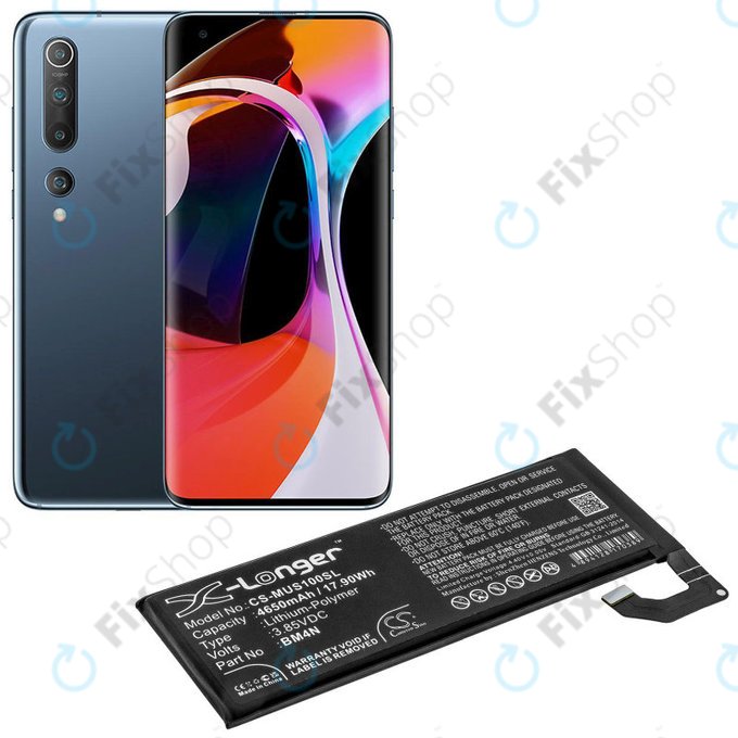 Baterie pro Xiaomi Mi 10 M2001J2G, 4650mAh, Li-Pol, 3.85 V, BM4N, HQ