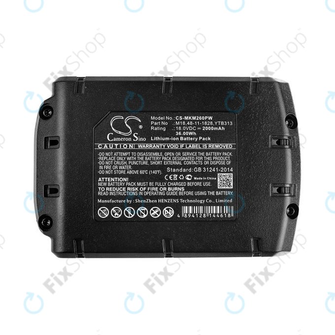 Baterie pro Milwaukee, Atlas Copco, Berner, 2000mAh, Li-Ion, 18V, M18, HQ