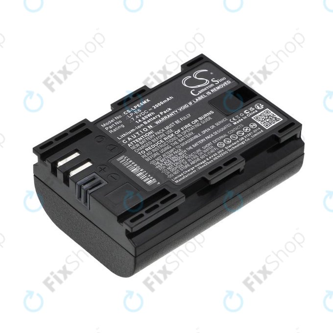 Baterie pro Canon EOS 5D Mark II, EOS 7D, EOS 70D, 2000mAh, Li-Ion, 7.4V, LP-E6, HQ