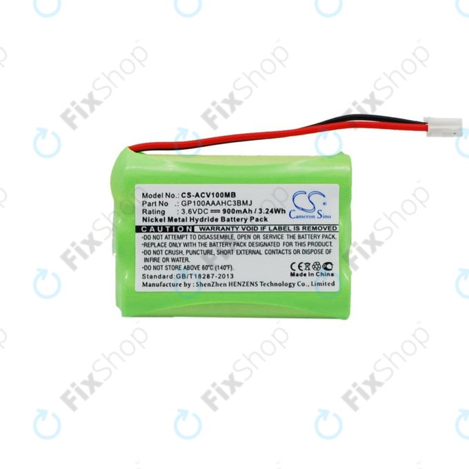 Baterie pro Audioline Baby Care V100, 900mAh, Ni-MH, 3.6V, GP100AAAHC3BMJ, HQ