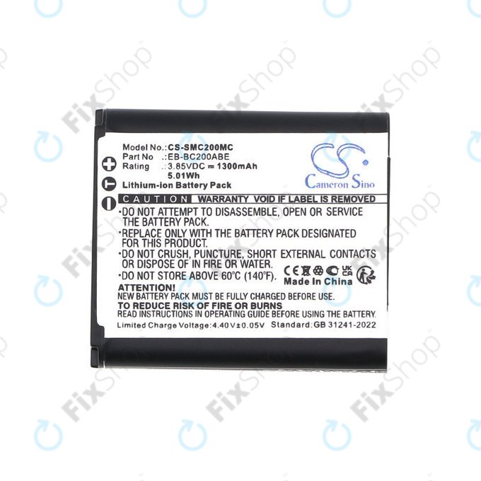Baterie pro Samsung Gear 360, 1300mAh, Li-Ion, 3.85V, EB-BC200ABE, HQ