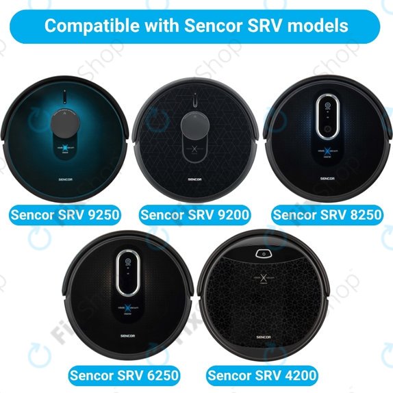 Sada náhradních dílů pro Sencor SRV9250, 9200, 8250, 6250, 4200 (1x Hlavní kartáč, 2x Filtr, 2x Boční kartáč)