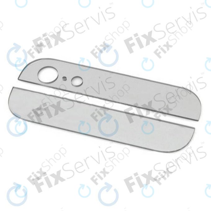 Apple iPhone 5 - Zadní Skleněné Lišty (White)