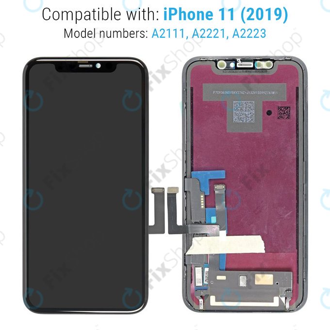 Displej In-Cell HD+ pro iPhone 11, Dotykové sklo s rámem