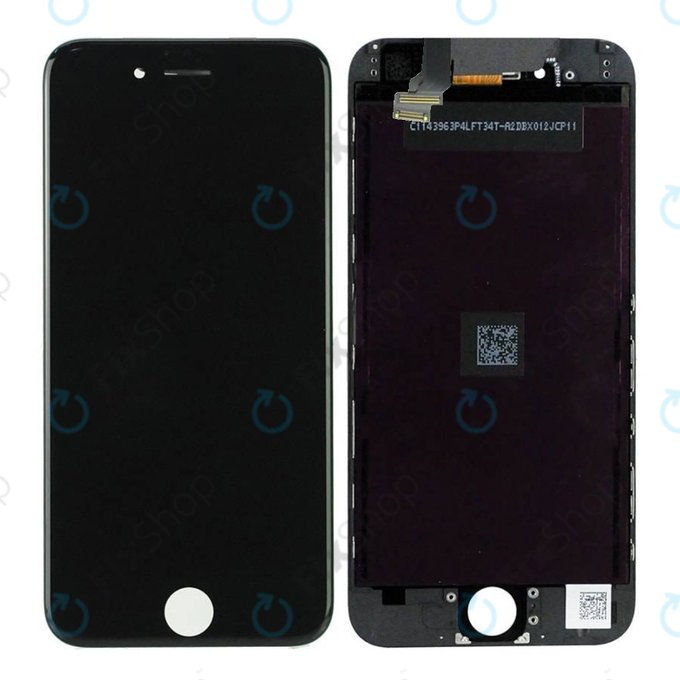 Displej pro iPhone 6, Black, Dotykové sklo s rámem, Refurbished