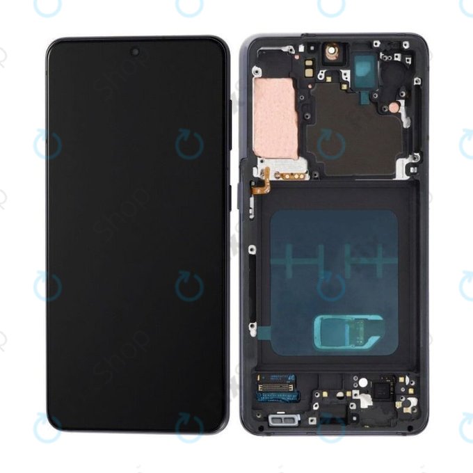 Samsung Galaxy S21 G991B - LCD Displej + Dotykové Sklo + Rám (Phantom Gray) OLED
