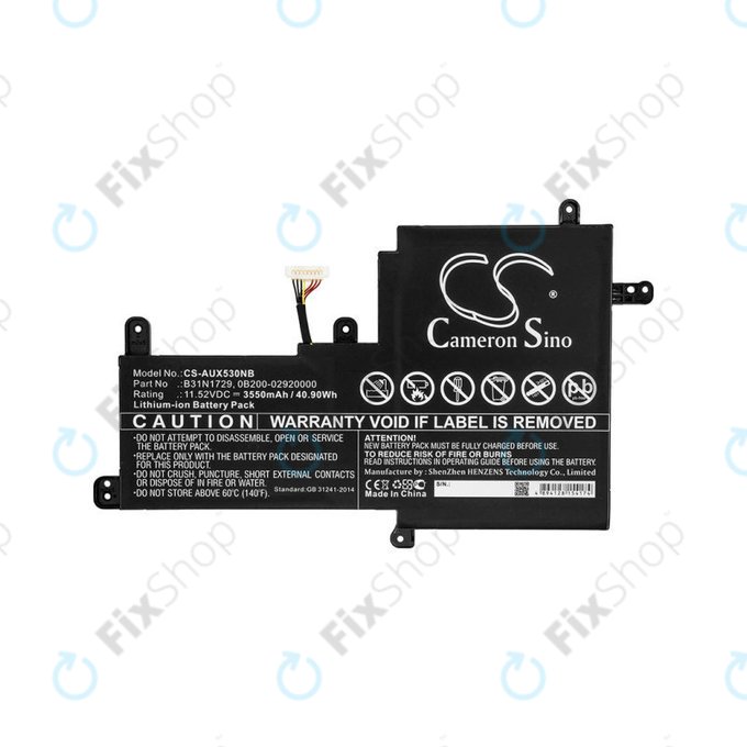 Baterie pro Asus VivoBook S15, X530, 3550mAh, Li-Ion, 11.52V, B31N1729, HQ