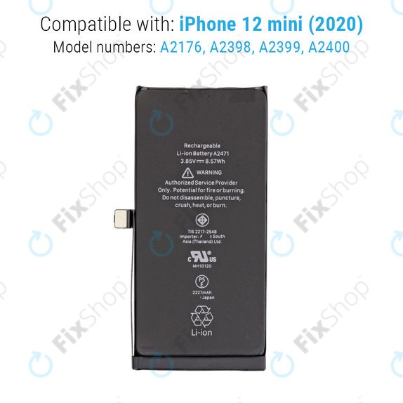 Baterie pro iPhone 12 Mini, 2227mAh