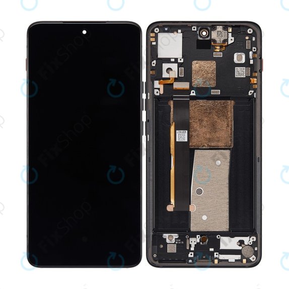 Motorola Thinkphone - LCD Displej + Dotykové Sklo + Rám (Carbon Black) OLED