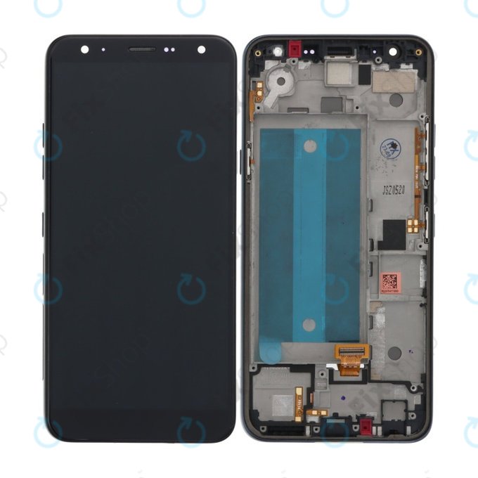 LG K40 - LCD Displej + Dotykové Sklo + Rám (Black) TFT