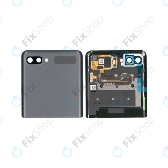 Samsung Galaxy Z Flip 5G F707B - LCD Displej + Dotykové Sklo + Rám (Vnější) (Mystic Gray) - GH96-13806A Genuine Service Pack