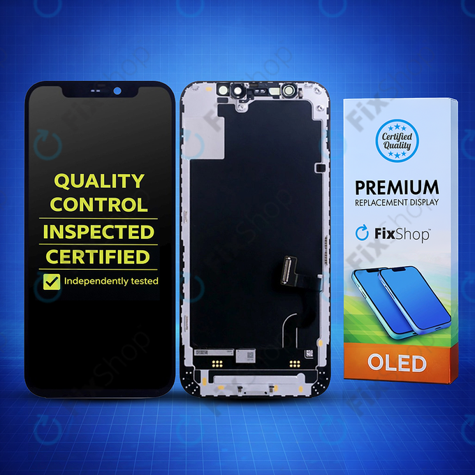 Displej Hard OLED pro iPhone 14, Dotykové sklo s rámem, FixPremium