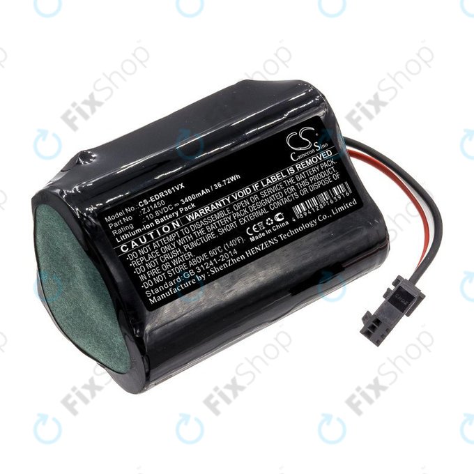 Baterie pro Ecovacs Deebot Slim, D36, 3400mAh, Li-Ion, 10.8V, ZJ1450, HQ