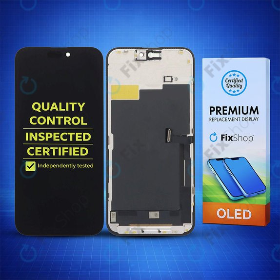 Displej Hard OLED pro iPhone 15 Pro Max, Dotykové sklo s rámem, FixPremium