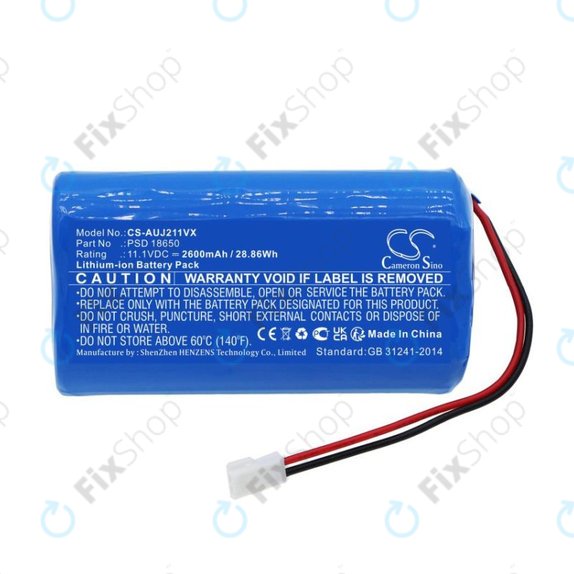 Baterie pro Aquajack 211, 2600mAh, Li-Ion, 11.1V, PSD 18650, HQ