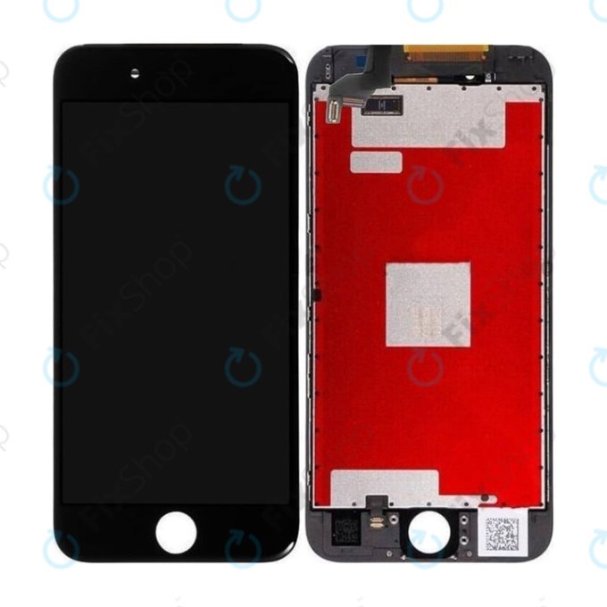 Displej In-Cell pro iPhone 6S, Black, Dotykové sklo s rámem, FixPremium