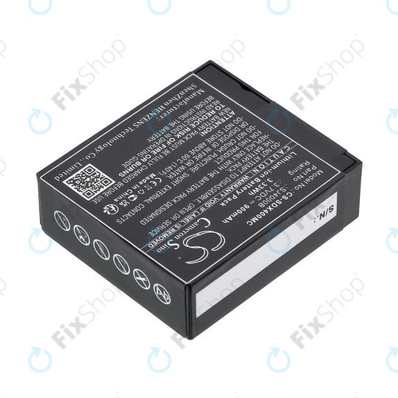 Baterie pro SJCAM SJ4000, SJ5000, 900mAh, Li-Ion, 3.7V, SJ4000B, HQ