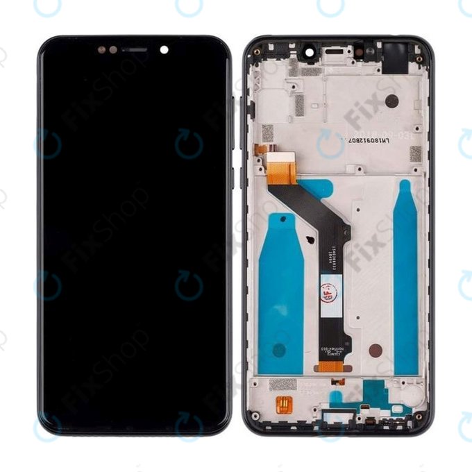 Motorola One (P30 Play) - LCD Displej + Dotykové Sklo + Rám (Black) TFT