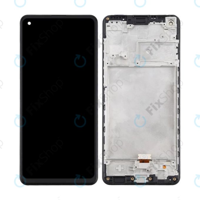 Samsung Galaxy A21s A217F - LCD Displej + Dotykové Sklo + Rám (Black) TFT