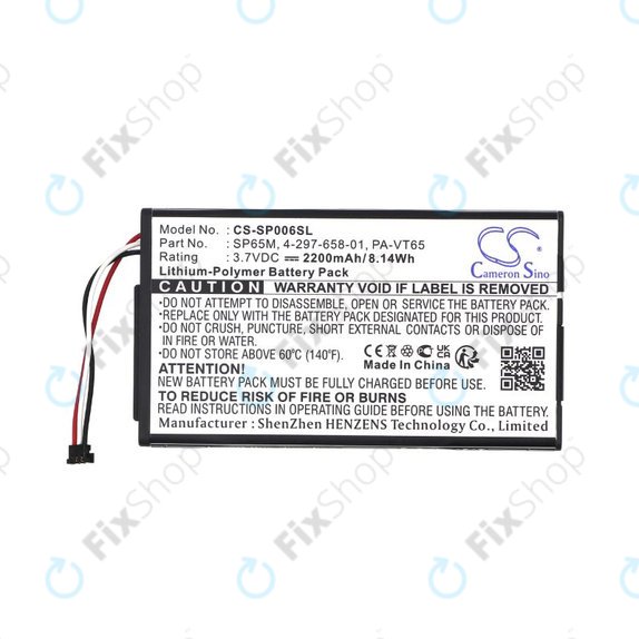 Baterie pro Sony PS Vita, 2200mAh, Li-Pol, 3.7V, SP65M, HQ
