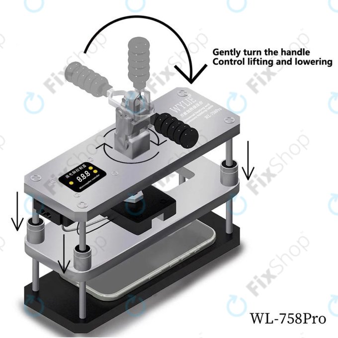 Wylie WL-758 Pro - Vyhrievaný Lis pre Opravy Displejov a Zadných Krytov, 220V, EU