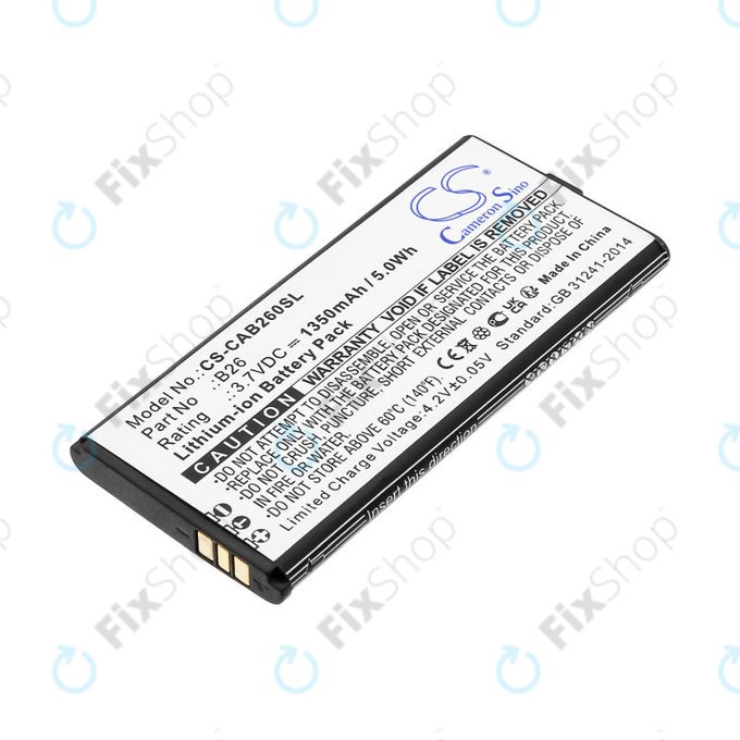 Baterie pro Cat B26, 1350mAh, Li-Ion, 3.7V, B26, HQ