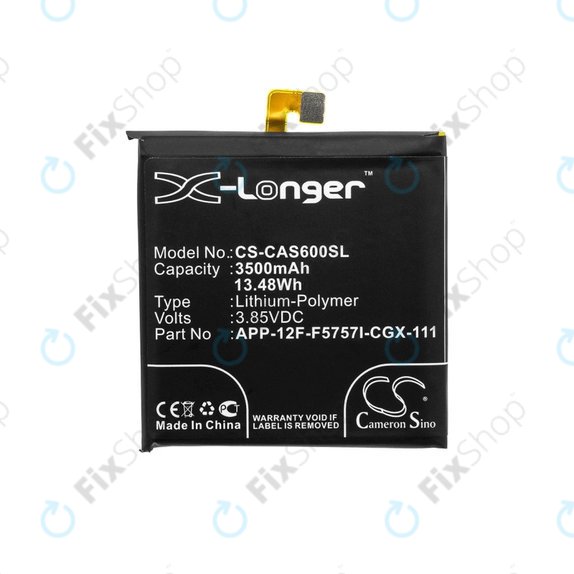 Baterie pro Caterpillar CAT S60, 3500mAh, Li-Pol, 3.85 V, APP-12F-F5757I-CGX-111, HQ