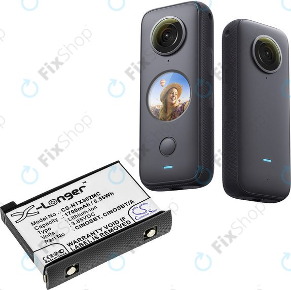 Baterie pro Insta360 One X2, 1700mAh, Li-Ion, 3.85V, CINOSBT, HQ