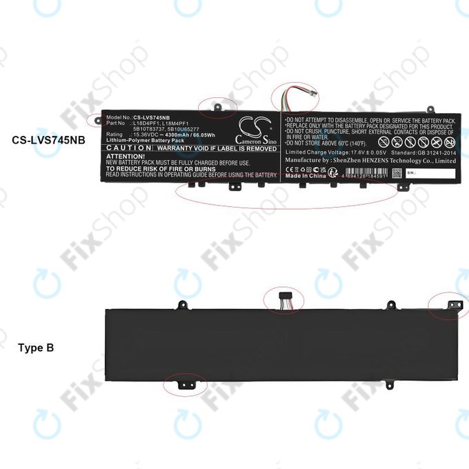 Baterie pro Lenovo Yoga, 4300mAh, Li-Pol, 15.36V, L18D4PF1, HQ