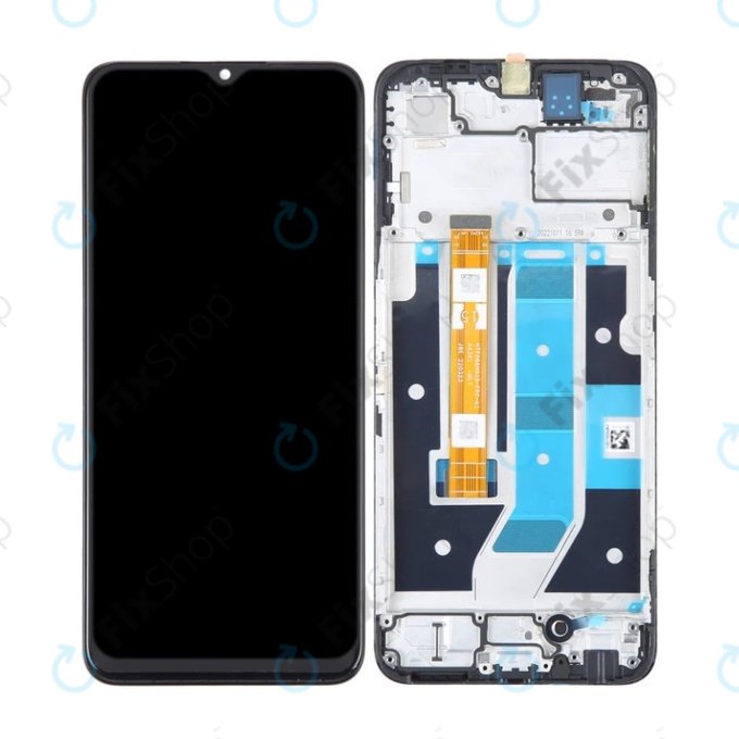 Oppo A78 4G CPH2565 - LCD Displej + Dotykové Sklo + Rám (Mist Black) OLED