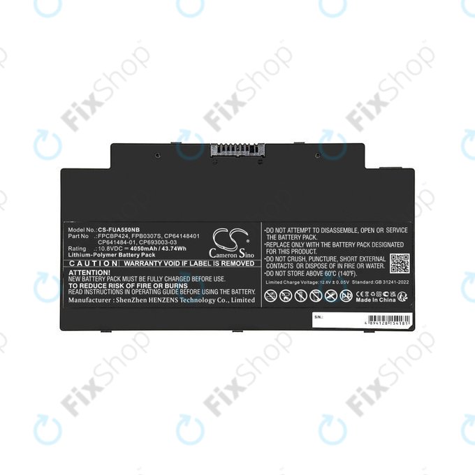 Baterie pro Fujitsu Lifebook AH77, A556, A3510, U536, 4050mAh, Li-Pol, 10.8V, CP641484-01, HQ