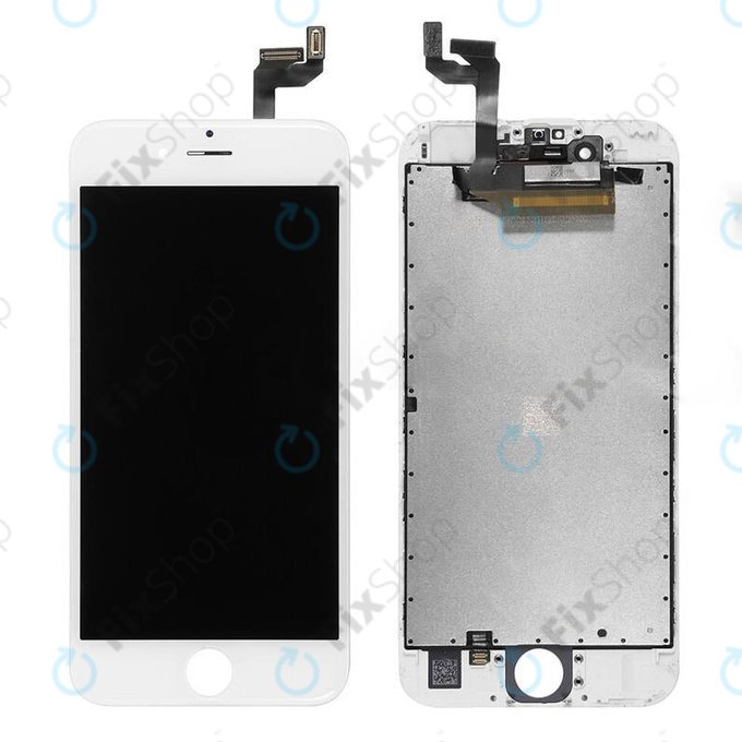 Displej In-Cell pro iPhone 6S, White, Dotykové sklo s rámem, FixPremium