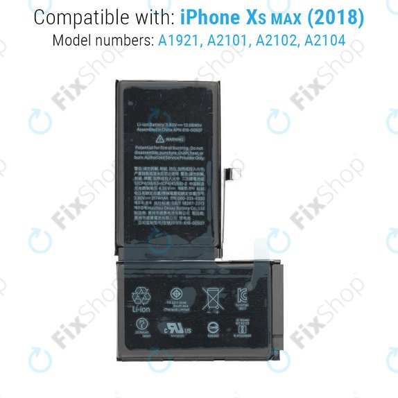 Baterie pro iPhone XS Max, 3174mAh