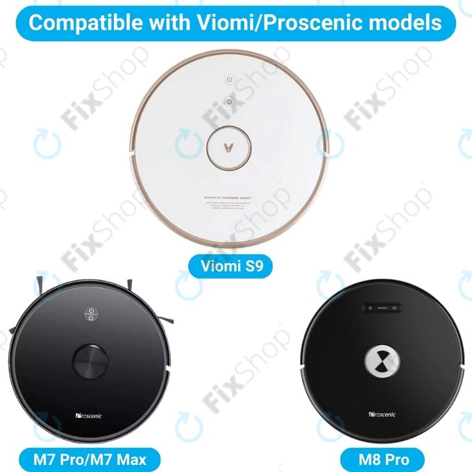 Xiaomi Viomi S9, Proscenic M7 Pro, M7 Max, M8 Pro - Hlavní Kartáč