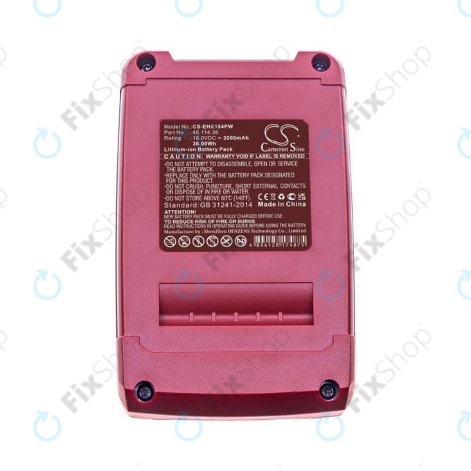 Einhell 18V - Baterie 45.114.36 Li-Ion 18.0V 2000mAH HQ