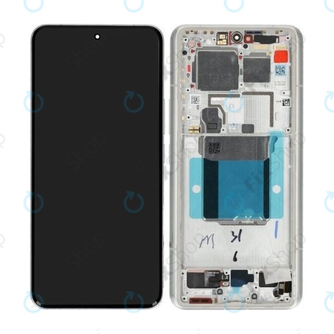Xiaomi 14 Ultra - LCD Displej + Dotykové Sklo + Rám (White) - 56000600N100 Genuine Service Pack
