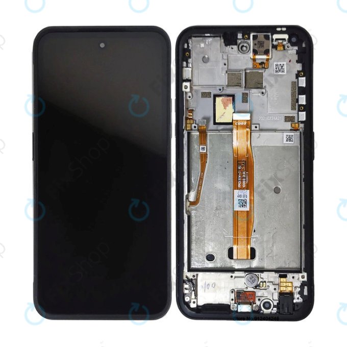 Nokia XR20 TA-1368 TA-1362 - LCD Displej + Dotykové Sklo + Rám (Granite Gray) TFT