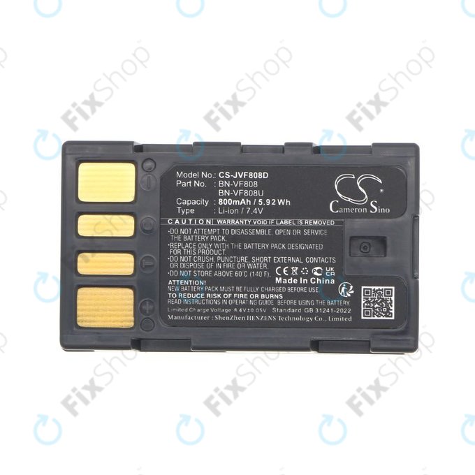 Baterie pro JVC Gr-D850ek, 800mAh, Li-Ion, 7.4V, BN-VF808, HQ