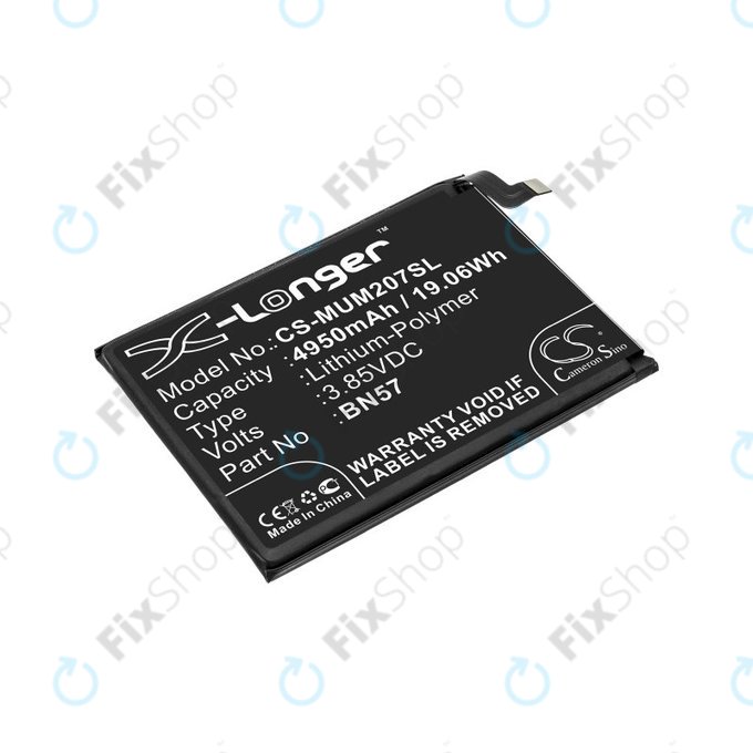 Baterie pro Xiaomi Poco X3 NFC M2107J20CG, 4950mAh, Li-Pol, 3.85 V, BN57, HQ